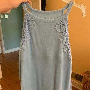 Blue halter top tank